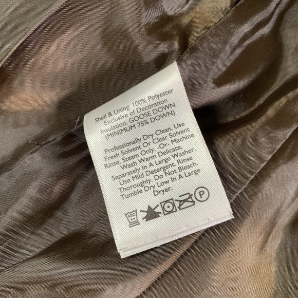 Eddie Bauer Vest Womens Medium Brown Goose Down Quilted Puffer Zip Insulated - Picture 7 of 10